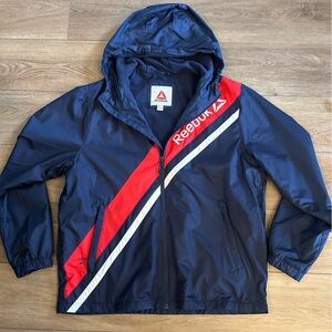 Reebok Retro Colorblock Hooded Windbreaker Jacket XL